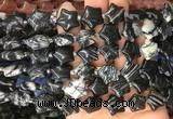 RGBS12 15 inches 16mm star black net jasper gemstone beads