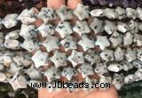 RGBS18 15 inches 16mm star kiwi jasper gemstone beads wholesale