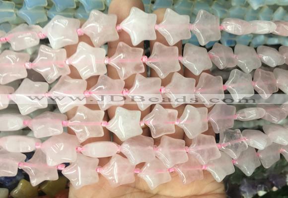 RGBS20 15 inches 16mm star rose quartz gemstone beads wholesale