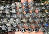 RGBS36 15 inches 16mm star coffee jasper gemstone beads wholesale