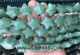 RGBS41 15 inches 20mm star green aventurine gemstone beads