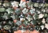 RGBS47 15 inches 20mm star moss agate gemstone beads wholesale