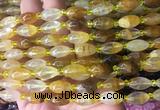 RIBS06 15 inches 8*13mm rice yellow gum flower gemstone beads wholesale