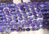 RIBS25 15 inches 6*8mm faceted rice amethyst gemstone beads