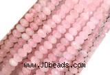 RQBS02 15 inches 5*8mm faceted rondelle rose quartz beads