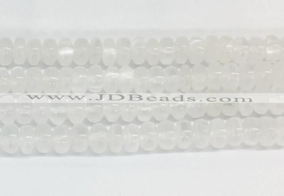 SEBS10 15 inches 6*10mm round selenite gemstone beads wholesale