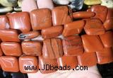 SRBS05 15 inches 20mm square red jasper gemstone beads wholesale