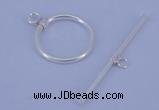 SSC02 5pcs 16mm donut 925 sterling silver toggle clasps