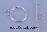 SSC03 5pcs 10mm donut 925 sterling silver toggle clasps