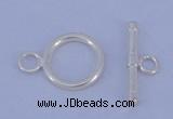 SSC10 5pcs 12mm donut 925 sterling silver toggle clasps