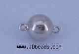 SSC107 5pcs 8mm round 925 sterling silver magnetic clasps