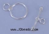 SSC11 5pcs 12mm donut 925 sterling silver toggle clasps