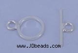 SSC16 5pcs 8mm donut 925 sterling silver toggle clasps