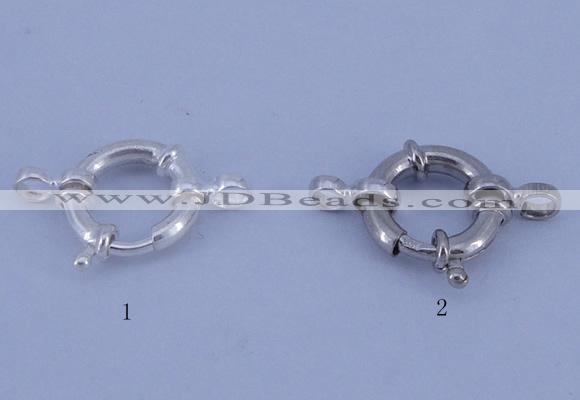 SSC203 5pcs 13.5mm 925 sterling silver spring rings clasps