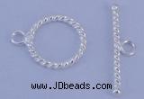 SSC21 5pcs 14.5mm donut 925 sterling silver toggle clasps