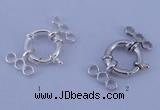 SSC211 5pcs three-strand 13.5mm 925 sterling silver spring rings clasps