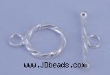 SSC23 5pcs 11mm donut 925 sterling silver toggle clasps