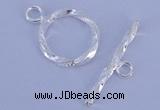 SSC24 5pcs 16mm donut 925 sterling silver toggle clasps