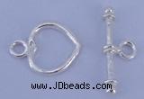 SSC27 5pcs 11*14mm heart 925 sterling silver toggle clasps