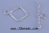 SSC31 5pcs 12*16mm diamond 925 sterling silver toggle clasps