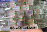 TBBS107 15 inches 10*14mm faceted tube green crystal gemstone beads