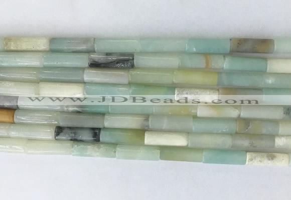 TBBS29 15 inches 4*13mm tube colorful amazonite gemstone beads