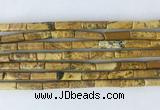 TBBS30 15 inches 4*13mm tube picture jasper gemstone beads