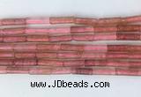 TBBS34 15 inches 4*13mm tube strawberry quartz gemstone beads