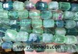 TBBS46 15 inches 12*16mm faceted tube fluorite beads wholesale