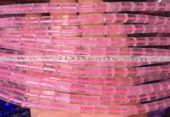 TBBS62 15 inches 5*7mm tube rose quartz gemstone beads wholesale