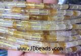 TBBS66 15 inches 5*7mm tube yellow gum flower gemstone beads wholesale