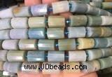 TBBS94 15 inches 10*14mm faceted tube chinese amazonite gemstone beads