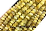 TEBS02 15 inches 4*6mm faceted rondelle golden tiger eye beads