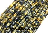 TEBS06 15 inches 2*4mm faceted rondelle golden & blue tiger eye beads