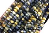 TEBS08 15 inches 5*8mm faceted rondelle golden & blue tiger eye beads