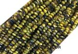 TEBS11 15 inches 2*4mm faceted rondelle yellow tiger eye beads