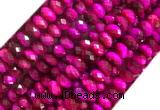 TEBS18 15 inches 5*8mm faceted rondelle red tiger eye beads