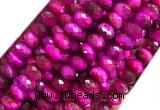 TEBS19 15 inches 6*10mm faceted rondelle red tiger eye beads