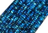 TEBS25 15 inches 2*4mm faceted rondelle blue tiger eye beads