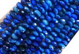 TEBS26 15 inches 4*6mm faceted rondelle blue tiger eye beads