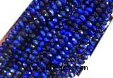 TEBS30 15 inches 4*6mm faceted rondelle blue tiger eye beads