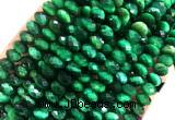 TEBS35 15 inches 5*8mm faceted rondelle green tiger eye beads