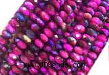 TEBS39 15 inches 5*8mm faceted rondelle colorful tiger eye beads