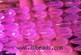 TRBS04 15 inches 8*16mm faceted teardrop rose quartz gemstone beads