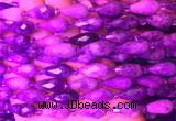 TRBS10 15 inches 8*16mm faceted teardrop lepidolite gemstone beads