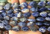 TRBS23 15 inches 13*18mm flat teardrop sodalite gemstone beads wholesale