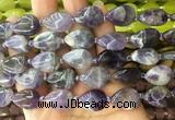 TRBS35 15 inches 13*18mm flat teardrop dogtooth amethyst gemstone beads