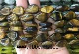 TRBS37 15 inches 13*18mm flat teardrop yellow tiger eye gemstone beads