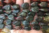 TRBS39 15 inches 13*18mm flat teardrop bloodstone gemstone beads