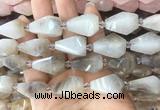 TRBS51 15 inches 11*22mm - 12*25mm faceted teardrop amethyst beads